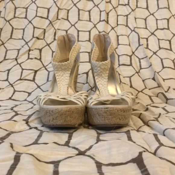 Mossimo Strappy Braided Cream Espadrille Wedge - Picture 5 of 5